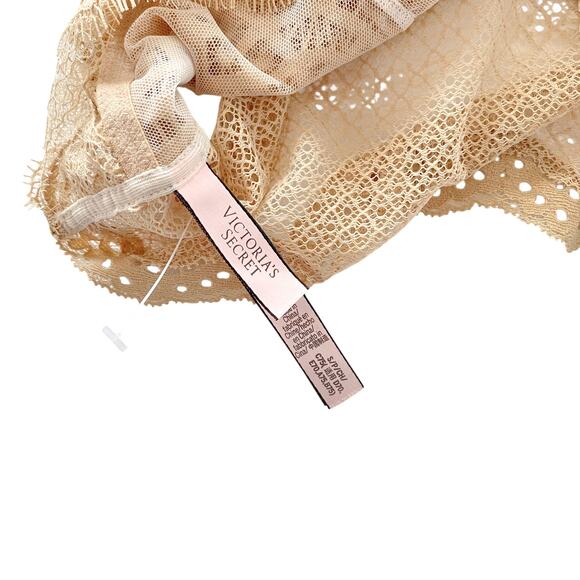 Victoria’s Secret : Dream Angels Scalloped Lace Bralette Nude/Tan Racerback : S - Picture 4 of 10